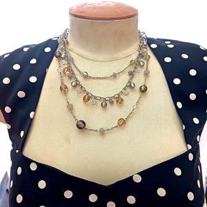 White House Black Market Multistrand Beaded Necklace NWT Versatile